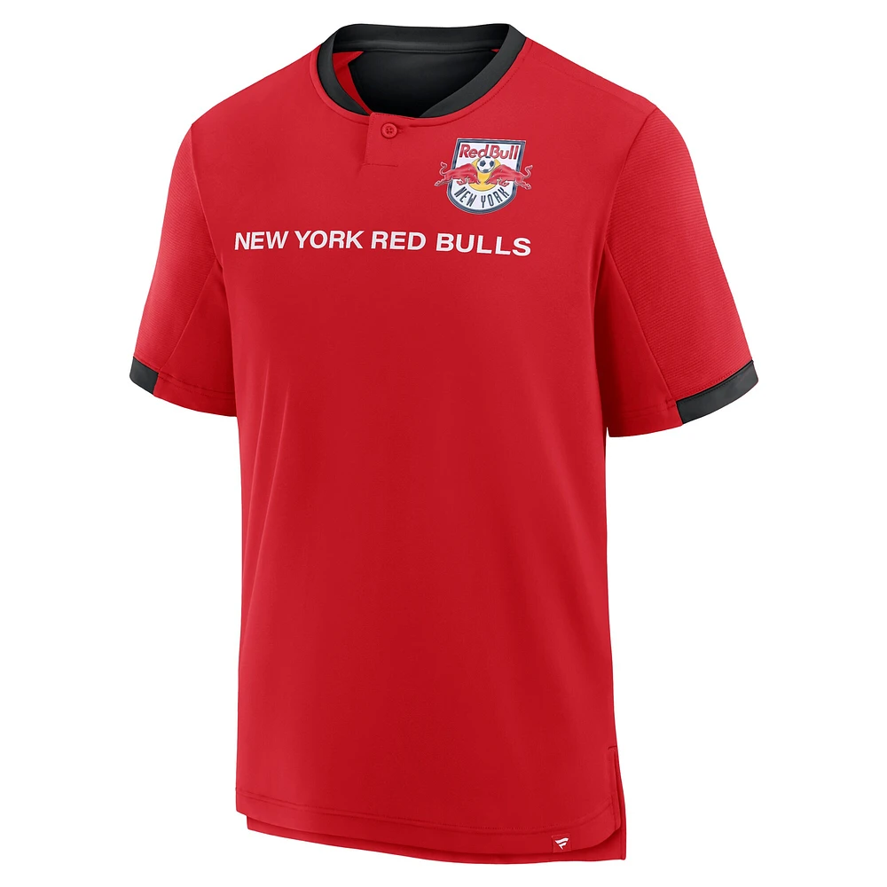 T-shirt Fanatics Red New York Bulls pour homme avec le logo Striker
