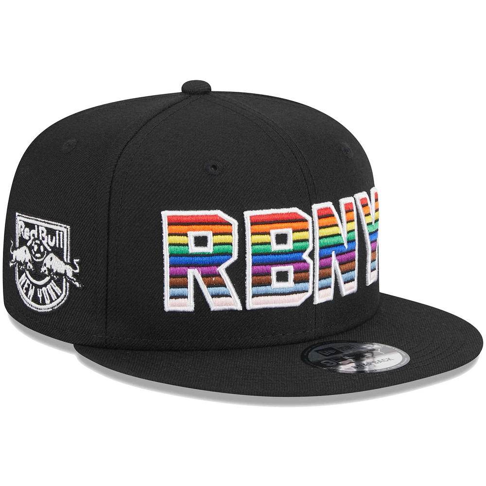 Casquette New Era New York Red Bulls Pride 9FIFTY Snapback noire pour homme