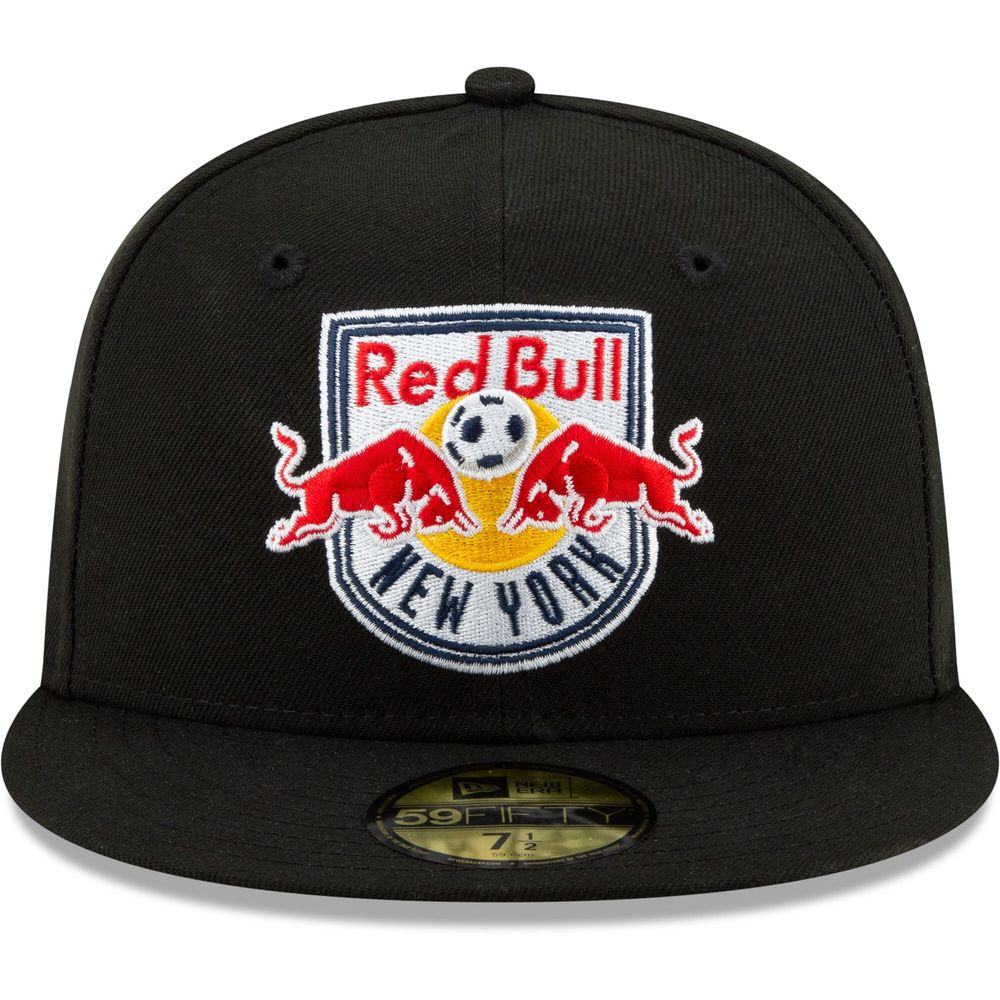 Men's New Era Black York Red Bulls Primary Logo 59FIFTY Fitted Hat