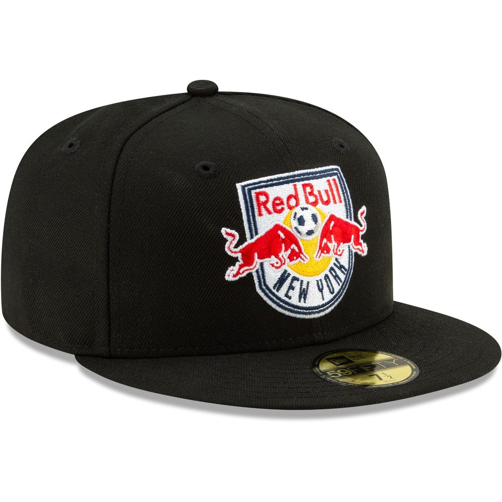 Men's New Era Black York Red Bulls Primary Logo 59FIFTY Fitted Hat