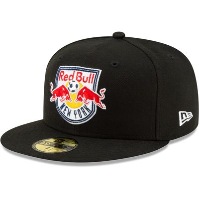 Men's New Era Black York Red Bulls Primary Logo 59FIFTY Fitted Hat