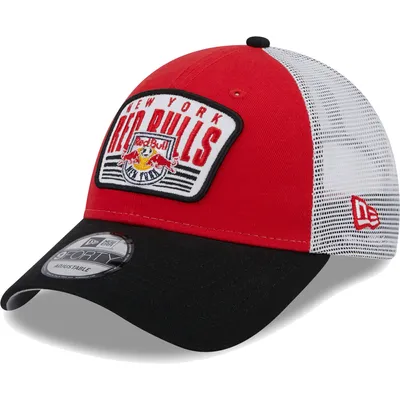 New York Red Bulls New Era Patch 9FORTY Trucker Snapback Hat - Red/Black