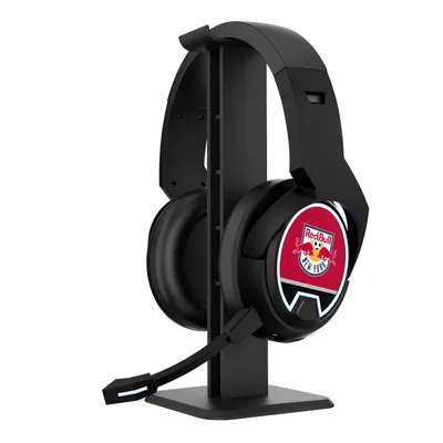 New York Red Bulls Stripe Wireless Gaming Bluetooth Headphones & Stand