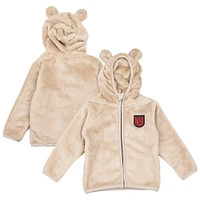 Toddler Sport Design Sweden  Khaki New York Red Bulls Tie-Breaker Teddy Full-Zip Hoodie
