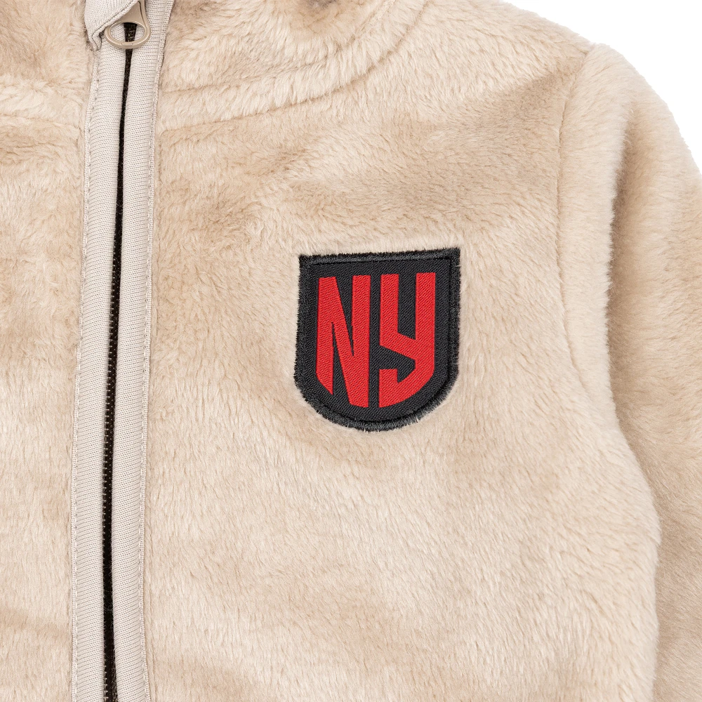 Toddler Sport Design Sweden  Khaki New York Red Bulls Tie-Breaker Teddy Full-Zip Hoodie