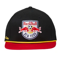 Chapeau réglable unisexe Live Breathe Futbol noir New York Red Bulls