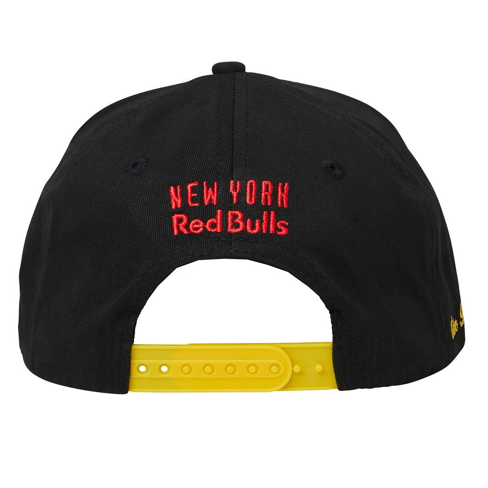 Chapeau réglable unisexe Live Breathe Futbol noir New York Red Bulls