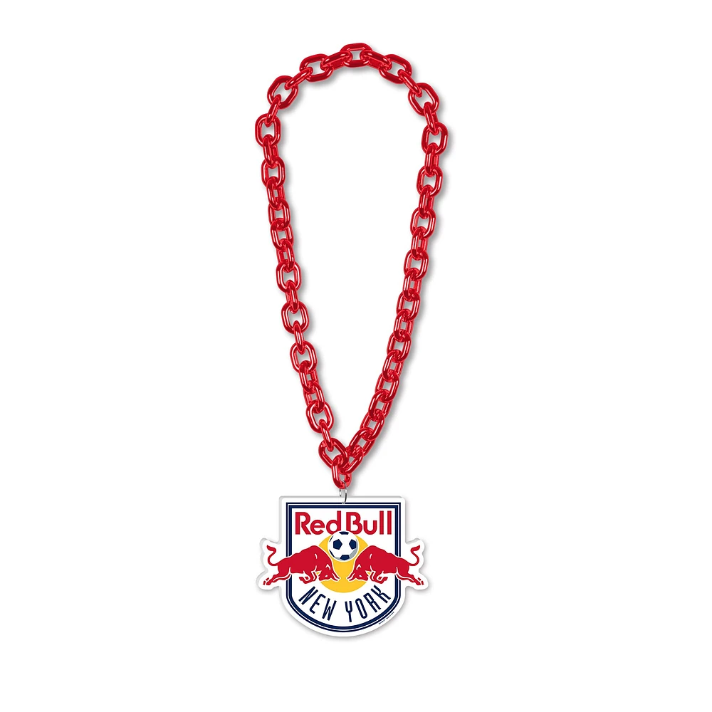 Collier WinCraft avec logo des New York Red Bulls à grande chaîne