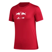 Women's adidas Red New York Bulls AEROREADY Club Icon T-Shirt