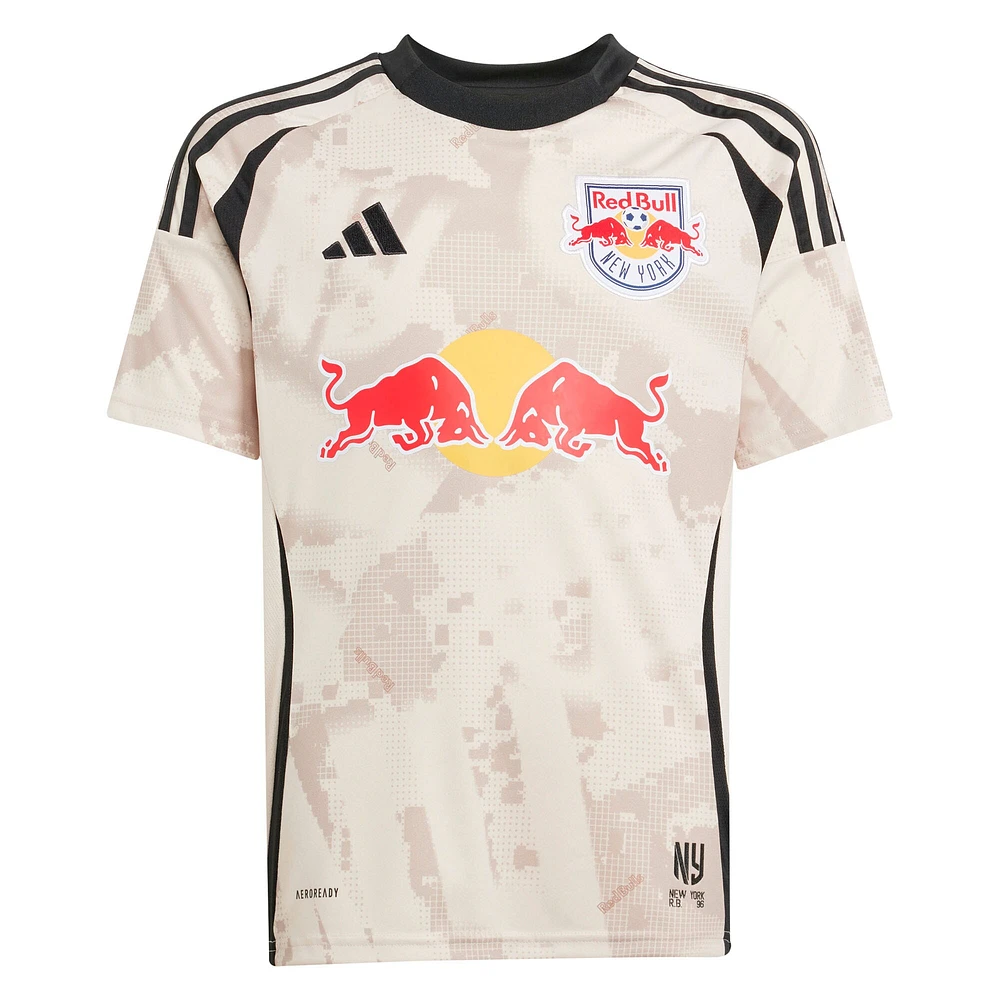 Youth adidas Eric Maxim Choupo-Moting Tan New York Red Bulls 2025 Stone Kit Replica Player Jersey