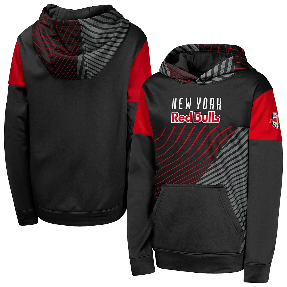 Youth Black New York Red Bulls Unbeatable Pullover Hoodie