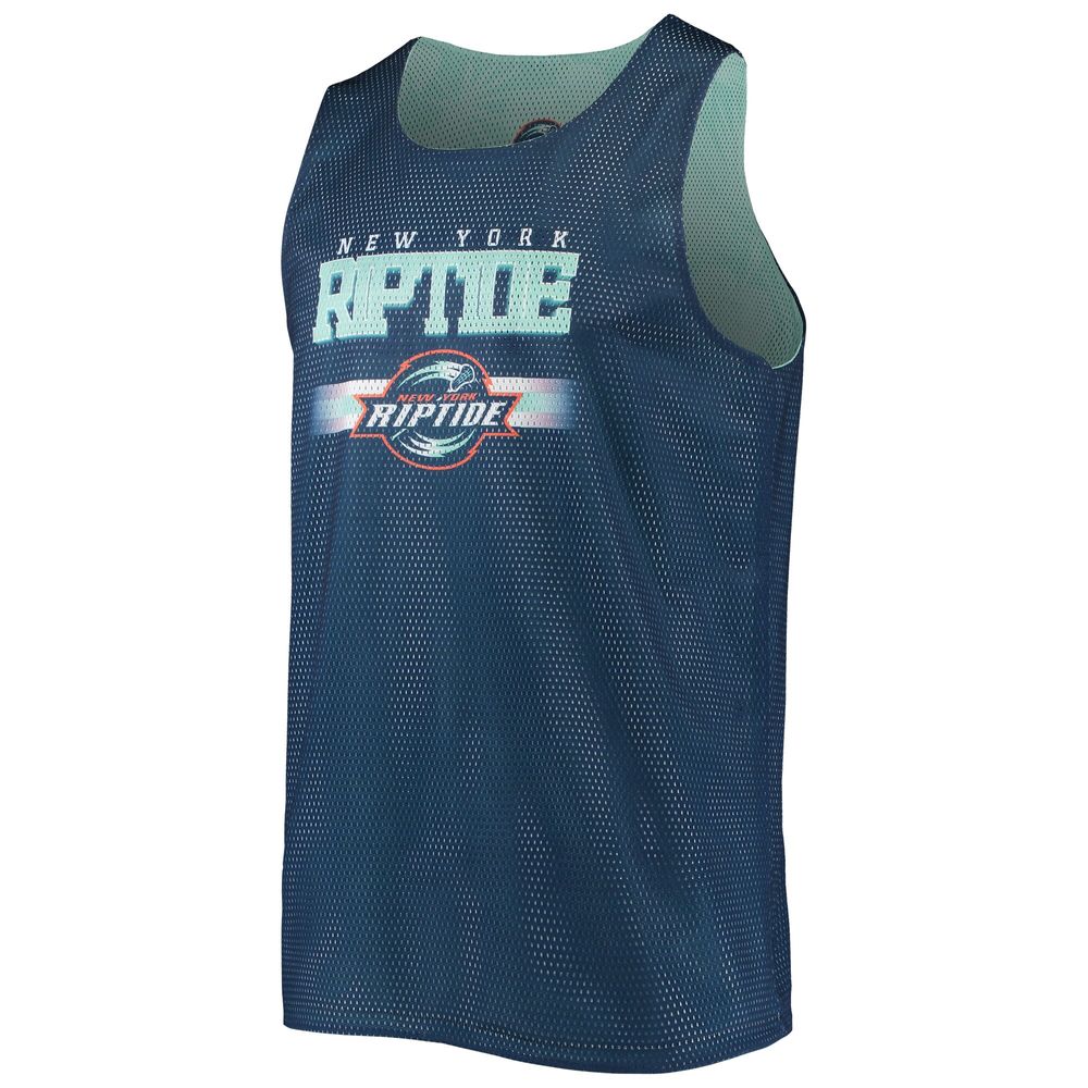 Men's FOCO Teal/Navy New York Riptide Reversible Mesh Tank Top