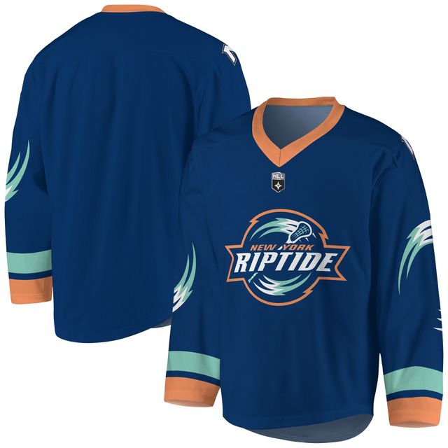 Maillot New York Riptide Replica Bleu Marine/Orange pour Jeunes