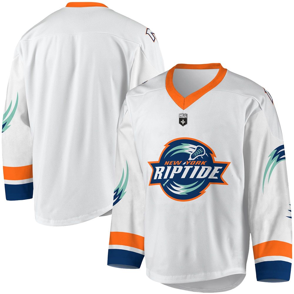 Youth White/Navy New York Riptide Replica Jersey