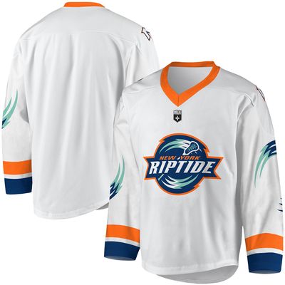 Youth White/Navy New York Riptide Replica Jersey
