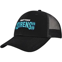 Casquette ajustable unisexe en maille noire New York Sirens