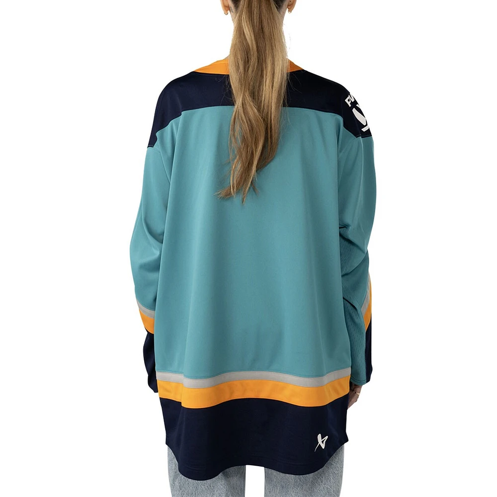 Maillot de hockey réplique unisexe bleu sarcelle des New York Sirens