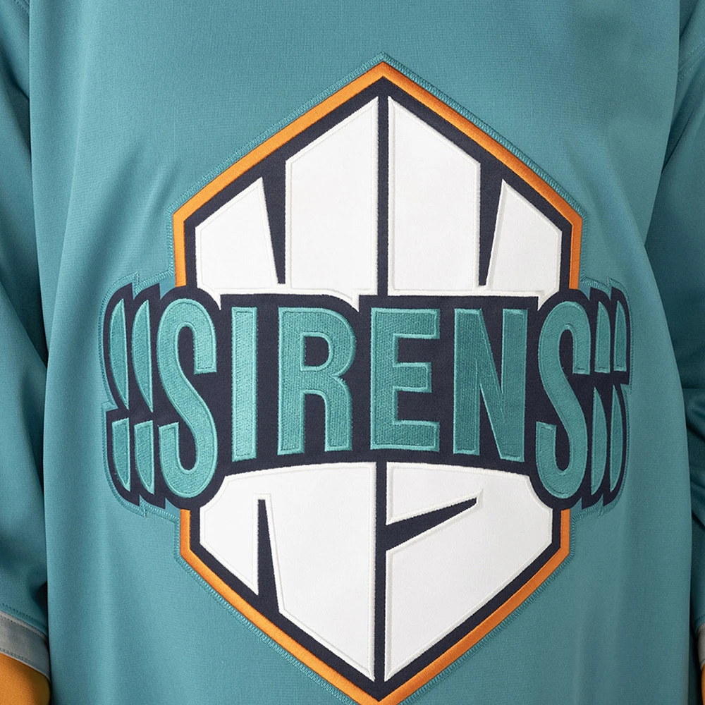 Maillot de hockey réplique unisexe bleu sarcelle des New York Sirens