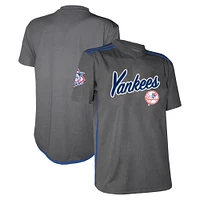 Maillot à col en V de l'équipe des Yankees New York anthracite Stitches pour jeunes