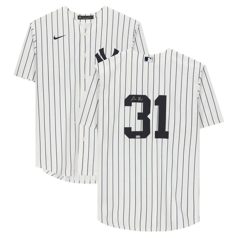 Lids Aaron Hicks New York Yankees Fanatics Authentic Autographed White Nike  Replica Jersey