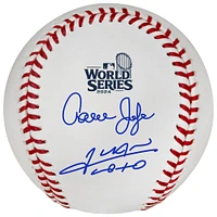 Aaron Judge & Juan Soto New York Yankees Autographed 2024 World Series Logo Baseball