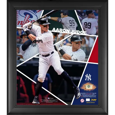 Aaron Judge New York Yankees Fanatics Authentic Framed 15" x 17" Impact Player Collage with a Piece of Game-Used Baseball - Limited Edition of 500