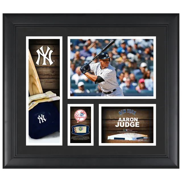 Aaron Judge New York Yankees Framed Autographed Bat Collage Shadowbox