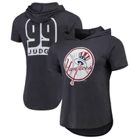 Aaron Judge New York Yankees Majestic Threads Tri-Blend Name & Number T- Shirt - Navy