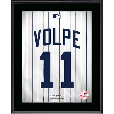 Plaque de joueur sublimée avec numéro de maillot des Yankees de New York Anthony Volpe 10,5" x 13"