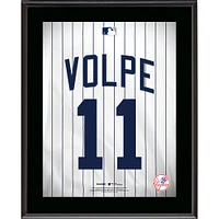 Plaque de joueur sublimée avec numéro de maillot des Yankees de New York Anthony Volpe 10,5" x 13"