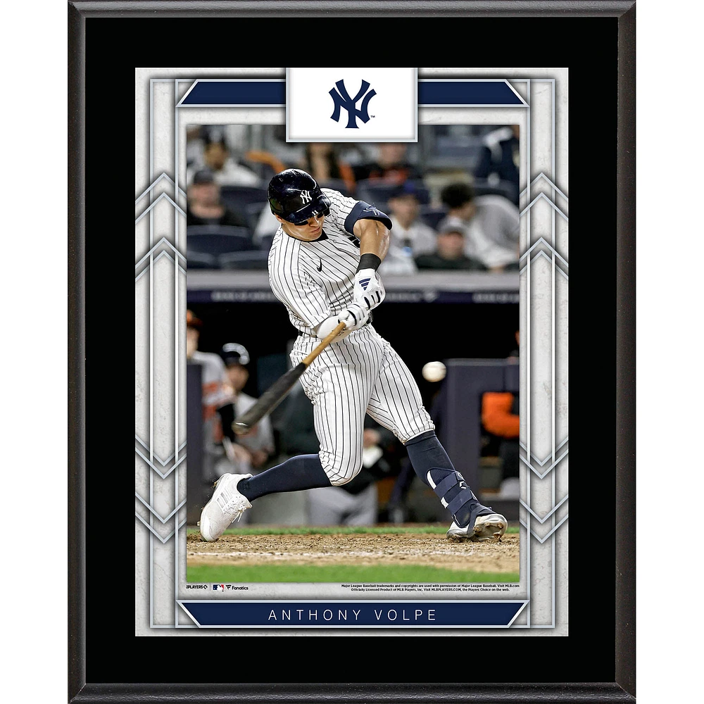 Plaque de joueur sublimée Anthony Volpe des Yankees de New York 10,5" x 13"