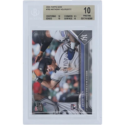 Anthony Volpe New York Yankees 2023 Topps Now 1st Yankees Rookie w/ 20 HR's & 20 SB's in a Season #792 BGS Authenticated 10 Rookie Card - 10,9.5,10,10 Subgrades