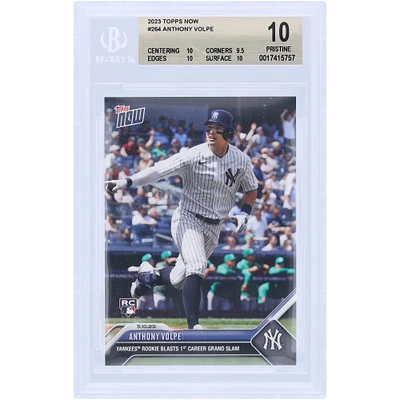 Anthony Volpe New York Yankees 2023 Topps Now Yankees Rookie Blast 1st Career Grand Slam #264 BGS Authenticated 10 Rookie Card - 10,9.5,10,10 Subgrades