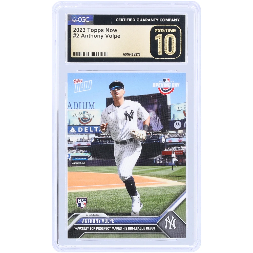 V106832 Yankee Anthony Volpe New York Yankees 2023 Topps Now Yankees Top Prospect fait ses débuts en ligue majeure #2 CGC Authentifié Pristine 10 Rookie Card 11 Anthony Volpe UNS TPP TRADING CARDS 45664 COLTRC CC01BB1602 #142