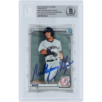 Anthony Volpe New York Yankees Autographié 2020 Bowman Chrome Prospects 1er Bowman #BCP-139 Beckett Fanatics Witnessed Authenticated Card