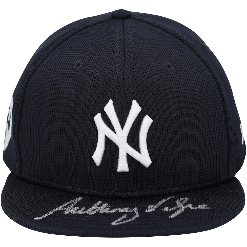 Casquette d'entraînement au bâton autographiée par Anthony Volpe des Yankees de New York 2024