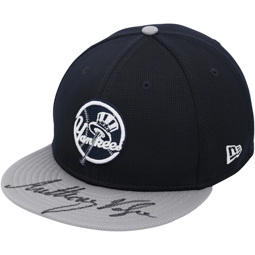 Casquette d'entraînement de printemps 2024 autographiée par Anthony Volpe des Yankees de New York
