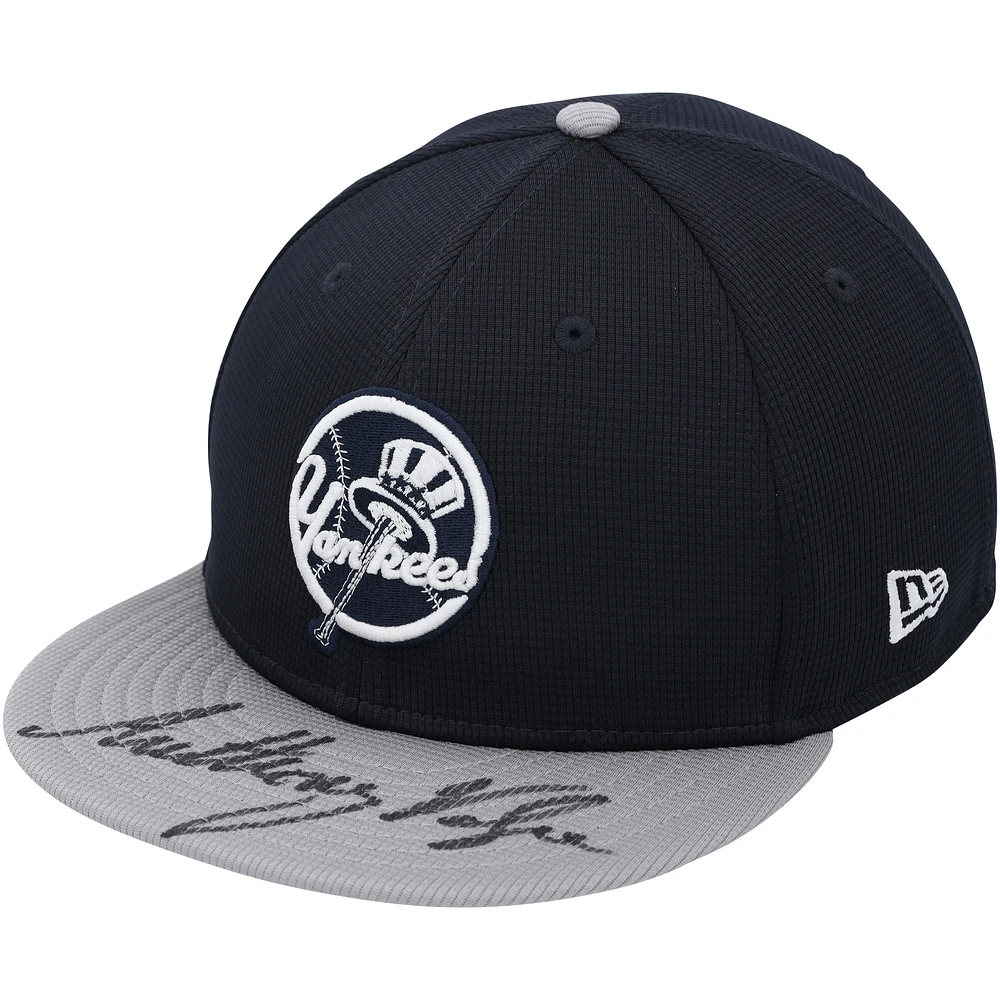 Casquette d'entraînement de printemps 2024 autographiée par Anthony Volpe des Yankees de New York
