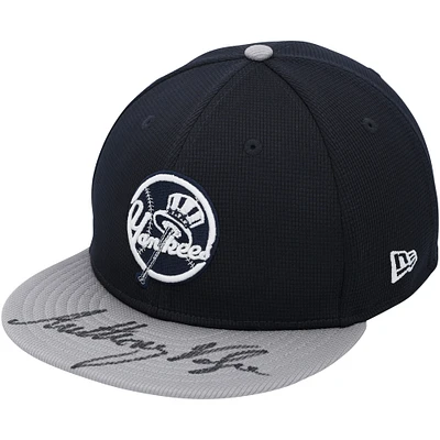 Casquette d'entraînement de printemps 2024 autographiée par Anthony Volpe des Yankees de New York