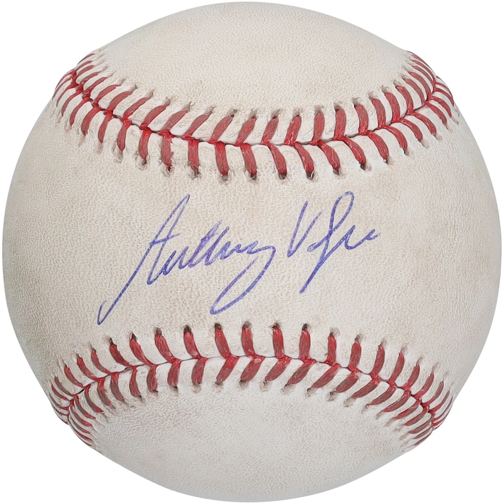 Anthony Volpe, baseball dédicacé des Yankees de New York lors du match contre les Guardians de Cleveland le 20 août 2024 - Double RBI