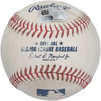 Anthony Volpe, baseball dédicacé des Yankees de New York lors du match contre les Guardians de Cleveland le 20 août 2024 - Double RBI