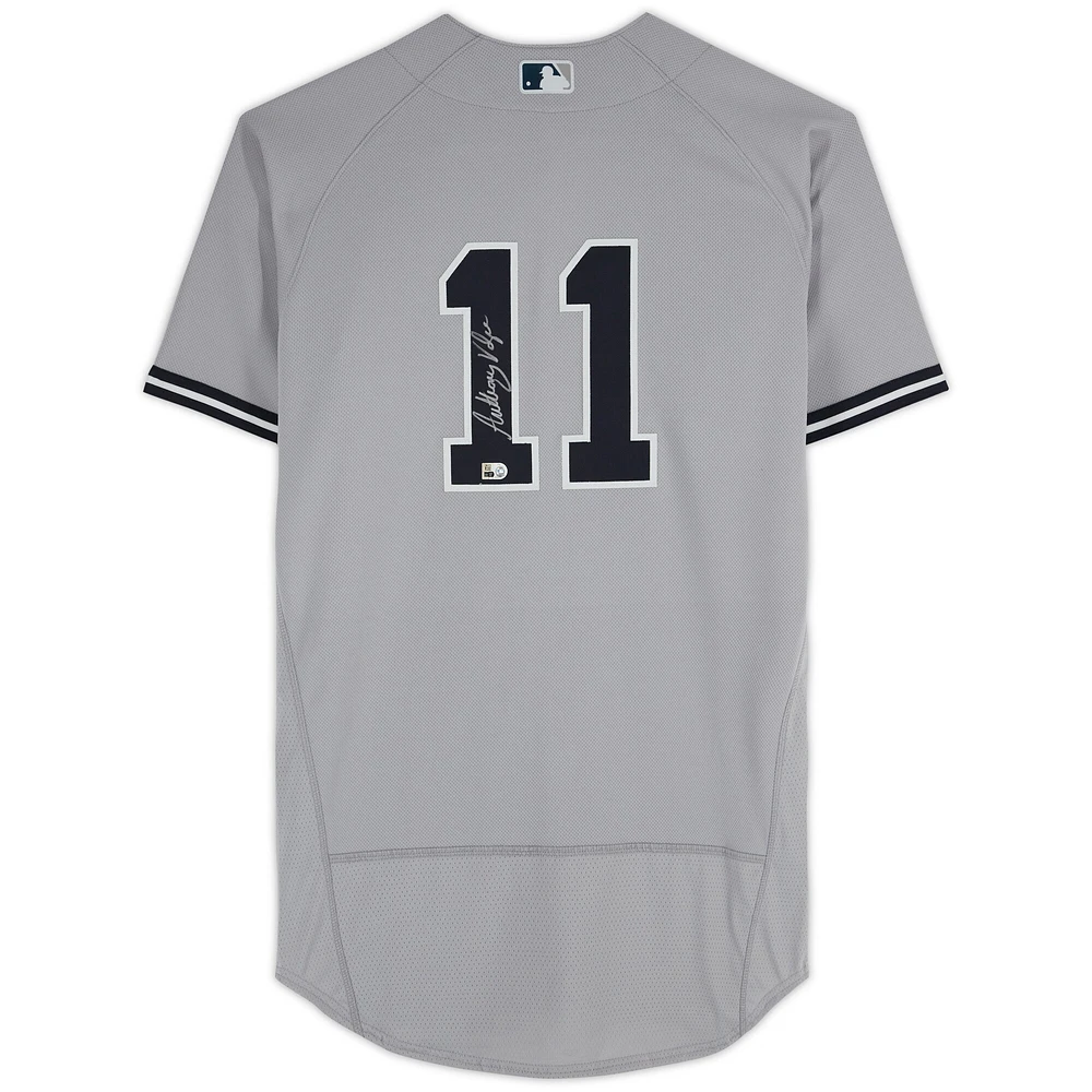 Maillot Nike authentique gris autographié par Anthony Volpe des Yankees de New York