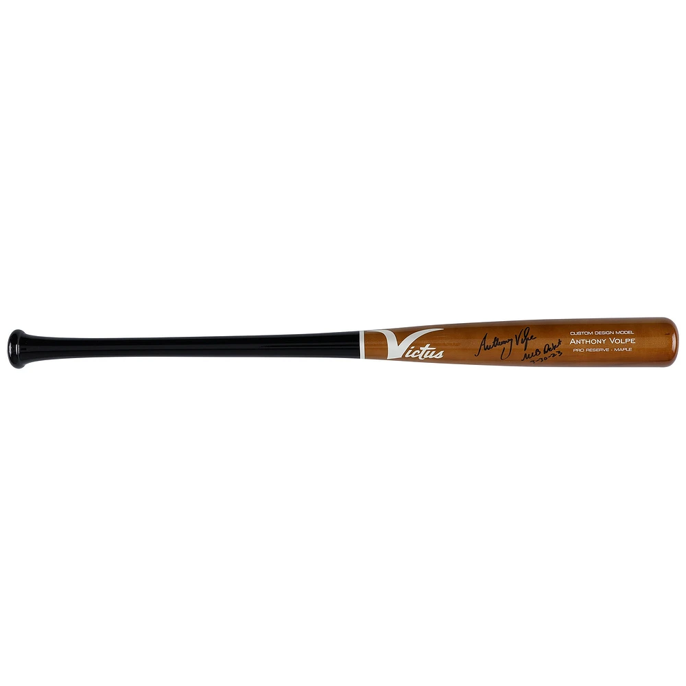 Batte de baseball Victus Game Model autographiée par Anthony Volpe des Yankees de New York avec l'inscription « MLB Debut 3-30-23 »
