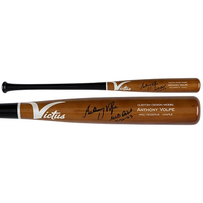 Batte de baseball Victus Game Model autographiée par Anthony Volpe des Yankees de New York avec l'inscription « MLB Debut 3-30-23 »