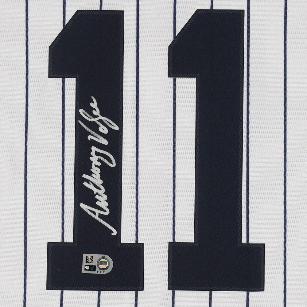 Maillot réplique Nike blanc autographié par Anthony Volpe des Yankees de New York