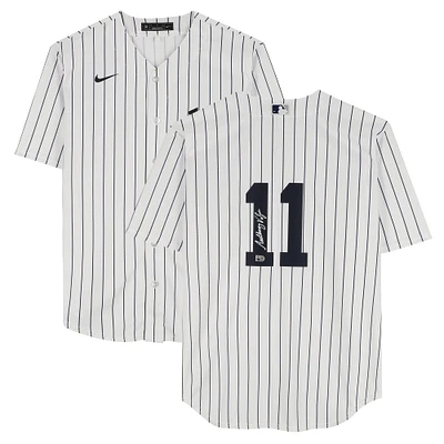 Maillot réplique Nike blanc autographié par Anthony Volpe des Yankees de New York