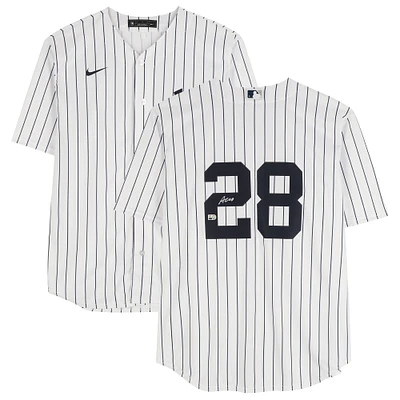 Austin Wells New York Yankees Autographed White Nike Replica Jersey