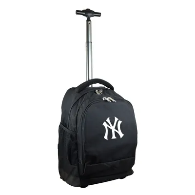 New York Yankees 19'' Premium Wheeled Backpack - Black