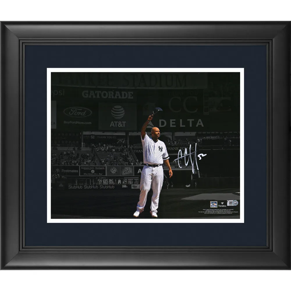 Lids CC Sabathia New York Yankees Fanatics Authentic Framed Autographed 11  x 14 Cap Tip Spotlight Photograph