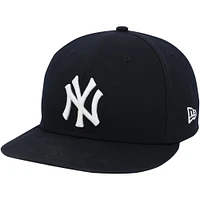 Casquette New Era bleu marine portée par Clarke Schmidt des Yankees de New York contre les Dodgers de Los Angeles le 30 octobre 2024 - Match 5 des Séries mondiales